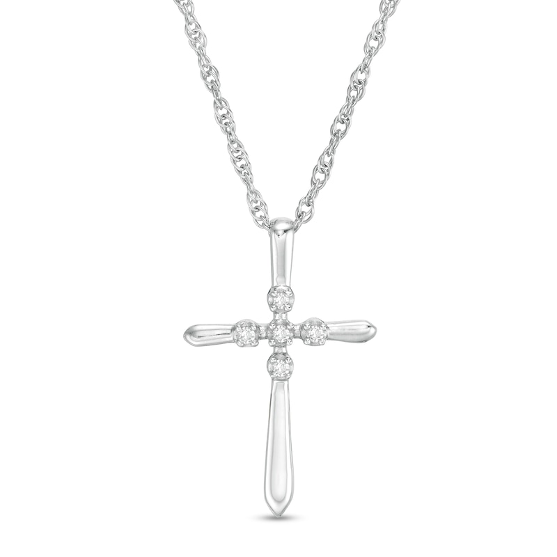 Diamond Accent Cross Pendant in Sterling Silver | Zales Outlet