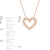 Thumbnail Image 3 of 1/5 CT. T.W. Diamond Heart Outline Pendant in 10K Rose Gold