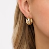 Thumbnail Image 1 of 20.0mm Graduated Wide Dome Hoop Earrings in 10K Gold