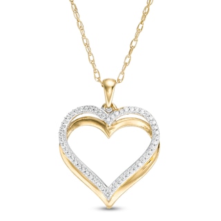 Buy 10k Gold Two Row Diamond Libra Scale Pendant 1.50ct Online at