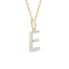 Thumbnail Image 2 of 1/10 CT. T.W. Diamond &quot;E&quot; Initial Pendant in 10K Gold