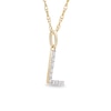 Thumbnail Image 2 of 1/10 CT. T.W. Diamond &quot;L&quot; Initial Pendant in 10K Gold