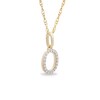 Thumbnail Image 2 of 1/10 CT. T.W. Diamond &quot;O&quot; Initial Pendant in 10K Gold