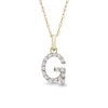 Thumbnail Image 1 of 1/10 CT. T.W. Diamond &quot;G&quot; Initial Pendant in 10K Gold