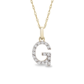 Certified Diamond Letter A Initial Pendant in 14k Yellow Gold (1/10 cttw)  18-inch Box Chain