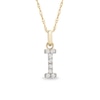 Thumbnail Image 1 of 1/10 CT. T.W. Diamond &quot;I&quot; Initial Pendant in 10K Gold