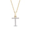 Thumbnail Image 1 of 1/10 CT. T.W. Diamond &quot;T&quot; Initial Pendant in 10K Gold