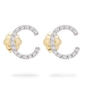 Thumbnail Image 1 of 1/10 CT. T.W. Diamond &quot;C&quot; Initial Stud Earrings in 10K Gold