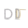 Thumbnail Image 1 of 1/10 CT. T.W. Diamond "D" Initial Stud Earrings in 10K Gold