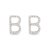 Thumbnail Image 1 of 1/10 CT. T.W. Diamond &quot;B&quot; Initial Stud Earrings in 10K Gold