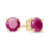 Thumbnail Image 1 of 5.0mm Ruby Solitaire Stud Earrings in 10K Gold