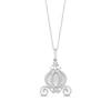 Thumbnail Image 1 of Collector's Edition Enchanted Disney Cinderella 70th Anniversary Pearl and Diamond Carriage Pendant in Sterling Silver