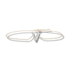 Thumbnail Image 1 of 1/10 CT. T.W. Diamond &quot;V&quot; Initial Bracelet in 10K Gold - 7.5&quot;