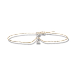 1/10 CT. T.W. Diamond &quot;I&quot; Initial Bracelet in 10K Gold - 7.5&quot;