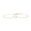 Thumbnail Image 1 of 1/10 CT. T.W. Diamond &quot;G&quot; Initial Bracelet in 10K Gold - 7.5&quot;