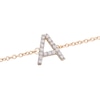 Thumbnail Image 2 of 1/10 CT. T.W. Diamond &quot;A&quot; Initial Bracelet in 10K Gold - 7.5&quot;