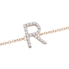 Thumbnail Image 2 of 1/10 CT. T.W. Diamond &quot;R&quot; Initial Bracelet in 10K Gold - 7.5&quot;