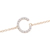 Thumbnail Image 2 of 1/10 CT. T.W. Diamond &quot;C&quot; Initial Bracelet in 10K Gold - 7.5&quot;