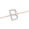 Thumbnail Image 2 of 1/10 CT. T.W. Diamond &quot;B&quot; Initial Bracelet in 10K Gold - 7.5&quot;