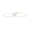 Thumbnail Image 1 of 1/10 CT. T.W. Diamond &quot;M&quot; Initial Bracelet in 10K Gold - 7.5&quot;