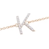 Thumbnail Image 2 of 1/10 CT. T.W. Diamond &quot;K&quot; Initial Bracelet in 10K Gold - 7.5&quot;