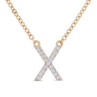 Diamond All Star Initial V Necklace in 14K White Gold with 23 diamonds  weighing .23ct tw.