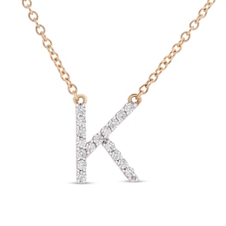 Diamond All Star Initial V Necklace in 14K White Gold with 23 diamonds  weighing .23ct tw.