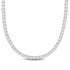 Thumbnail Image 1 of 4.0mm White Lab-Created Sapphire Tennis Necklace in Sterling Silver - 17&quot;