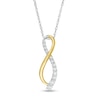 Thumbnail Image 1 of 1/5 CT. T.W. Diamond Infinity Ribbon Pendant in Sterling Silver with 14K Gold Plate