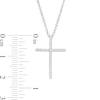 Thumbnail Image 2 of 1/8 CT. T.W. Diamond Cross Pendant in Sterling Silver