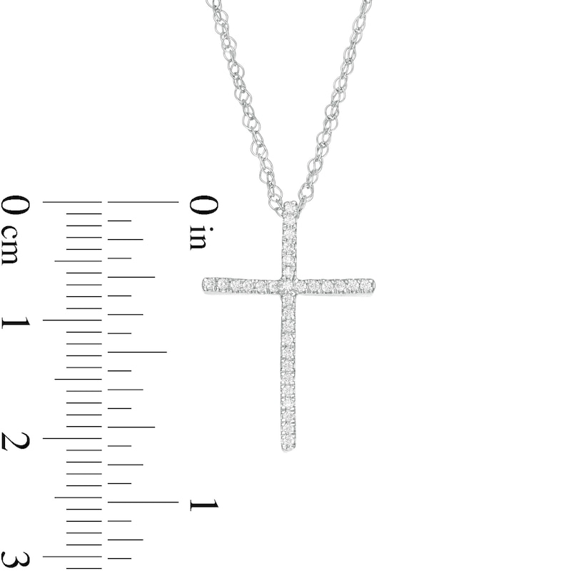 1.00ct Round Cut Diamond Cross Pendant Necklace Sterling Silver Finish For  Women