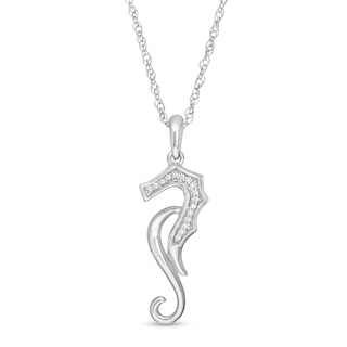 Disney The Little Mermaid Iconic Inspired Diamond Coin Necklace Pendant in Sterling Silver and 10K Rose Gold 1/20 Cttw | Disney Fine Jewelry