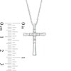 Thumbnail Image 2 of 1/20 CT. T.W. Diamond Flared Cross Pendant in Sterling Silver