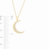 Thumbnail Image 2 of 1/10 CT. T.W. Diamond Crescent Moon Pendant in Sterling Silver with 14K Gold Plate