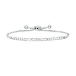 1/2 CT. T.W. Diamond Tennis Bolo Bracelet in Sterling Silver - 9.5&quot;