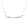 Thumbnail Image 1 of 1/2 CT. T.W. Diamond Curved Bar Necklace in Sterling Silver