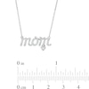 Thumbnail Image 2 of 1/10 CT. T.W. Diamond &quot;mom&quot; Script and Heart Dangle Necklace in Sterling Silver