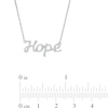 Thumbnail Image 2 of 1/15 CT. T.W. Diamond &quot;Hope&quot; Script Necklace in Sterling Silver