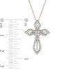 Thumbnail Image 3 of 1/4 CT. T.W. Diamond Cross Pendant in 10K Gold