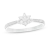 Thumbnail Image 1 of 1/5 CT. T.W. Diamond Flower Promise Ring in 10K White Gold