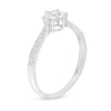 Thumbnail Image 2 of 1/5 CT. T.W. Diamond Flower Promise Ring in 10K White Gold