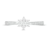 Thumbnail Image 3 of 1/5 CT. T.W. Diamond Flower Promise Ring in 10K White Gold