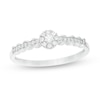 Thumbnail Image 1 of 1/6 CT. T.W. Diamond Scallop Shank Promise Ring in 10K White Gold