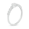 Thumbnail Image 2 of 1/6 CT. T.W. Diamond Scallop Shank Promise Ring in 10K White Gold