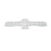 Thumbnail Image 3 of 1/6 CT. T.W. Diamond Scallop Shank Promise Ring in 10K White Gold