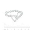 Thumbnail Image 1 of Heart Toggle Bracelet in Sterling Silver - 7.5"