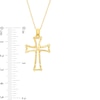 Thumbnail Image 2 of Open Flared &quot;X&quot; Cross Pendant in 10K Gold