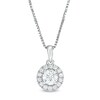 Thumbnail Image 1 of 1/2 CT. T.W. Diamond Frame Pendant in 14K White Gold (I/I2)