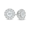 Thumbnail Image 1 of 3/4 CT. T.W. Diamond Frame Stud Earrings in 14K White Gold (I/I2)