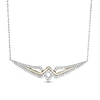 Thumbnail Image 1 of Wonder Woman™ Collection 1/4 CT. T.W. Diamond Princess Tiara Necklace in Sterling Silver and 10K Gold